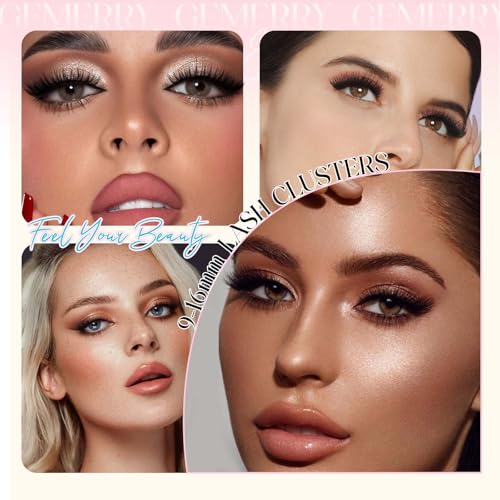 GEMERRY Lash Clusters 30D-100D D Curl Wispy Eyelash Extensions 8-16mm