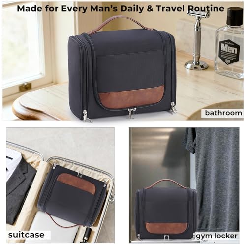 Ralnitote Large Hanging Toiletry Bag for Men with Hook
