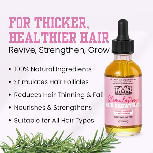 Hair Growth Oil for All Hair Types - Rosemary, Castor & Black Seed