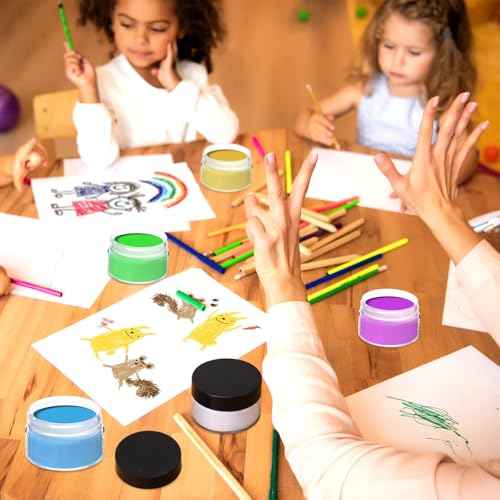 SATINIOR 500 Pcs Plastic Jars Bulk Empty Cosmetic Container Jars with Lids Leak Proof Round Clear Makeup Sample Containers for Creams Lotions Eye Shadow Makeup Products(Black Lids,1 oz)