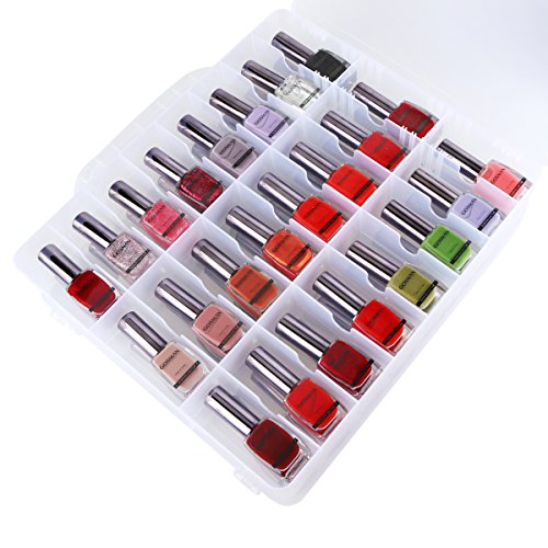 Nail Polish Holder Organizer for 48 Bottles with Adjustable Dividers