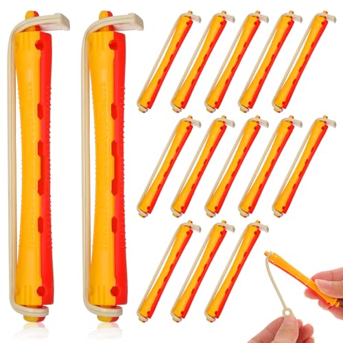 Perm Rod Hair Rollers 24 PCS with Rubber Bands