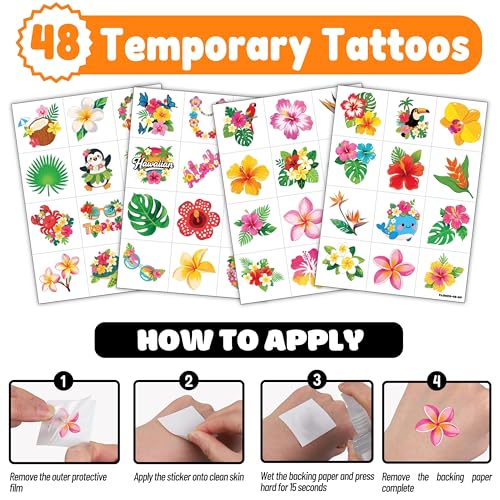 72pc Luau Party Favors Set - Balloons & Tattoos