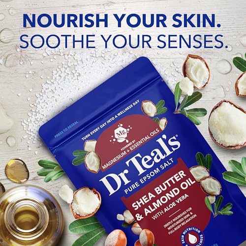 Dr Teal's Epsom Salt Soak with Shea Butter & Almond Oil, 3 lbs