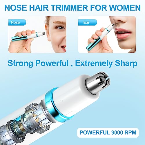 Areyzin Women's Nose Hair Trimmer, Powerful and Versatile, Waterproof and Easy to Clean, Compact and Portable