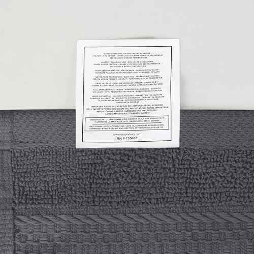 Utopia Towels 12 Pack Premium Wash Cloths Set, 12 by 12 Inches, 100% Cotton Ring Spun, Highly Absorbent and Soft Feel Essential Washcloths for Bathroom, Spa, Gym, and Face, Dark Brown