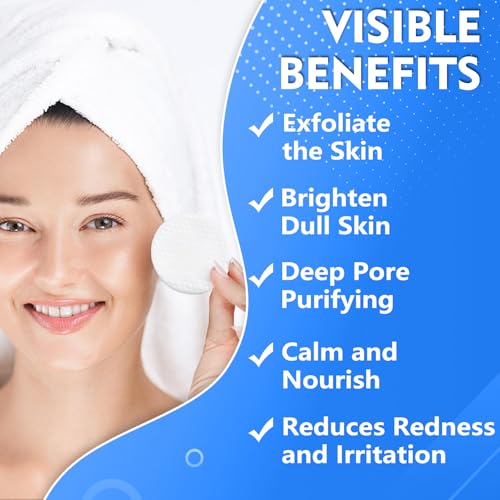 Tiepetly Glycolic Acid Pads (60 Count), 20% Ultra Pure Glycolic + 2% Salicylic Acid, Exfoliating Pads Resurfacing with Vitamin C&E, Deep Cleaning for Face and Body