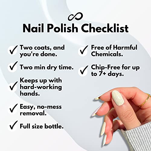 Eternal Light Blue Nail Polish Set for Women (CLASSY SPARKLY) - Glitter Nail Polish Set for Girls - Lasting & Fast Dry Light Nude Nail Polish for Home DIY Mani Pedi - Made in USA, 13.5mL (Set of 5)