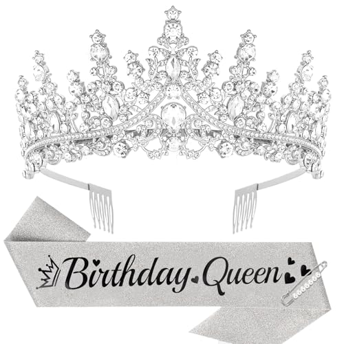Birthday Queen Sash and Crown Set for Women