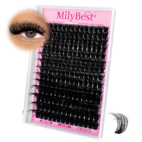 MilyBest D Curl Lash Clusters 200D Volume Eyelash Extensions