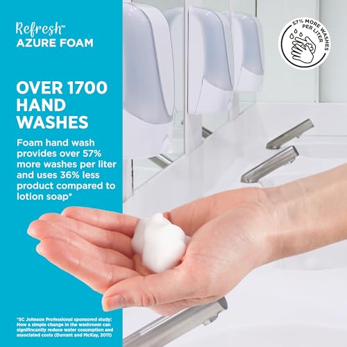 SC Johnson Professional Refresh Azure Foam Hand Soap 1.2L - 3 Pack, Fresh Scent, Touch-Free