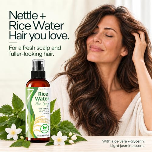 Fermented Rice Water Hair Spray for Growth & Softness - Vegan, Non-Greasy - 4 fl oz