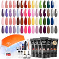 Modelones 30 Colors Poly Gel Nail Extension Kit with 8W LED Lamp