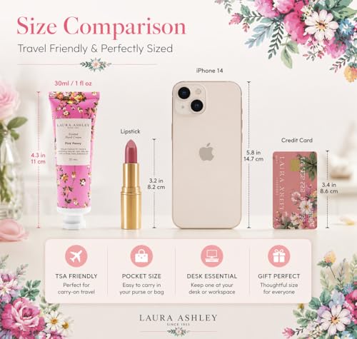 Laura Ashley Hand Cream Set - 7 Travel Size Moisturizing Lotions