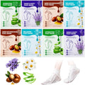 QUNGCO Hydrating Foot Mask Socks for Dry Cracked Feet - 8 Pack