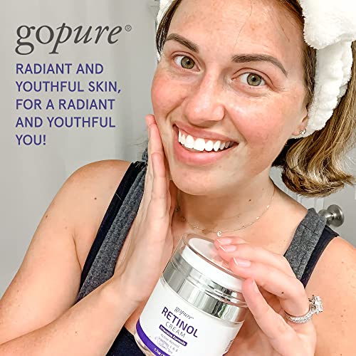 goPure Retinol Face Cream - Night Cream Anti Wrinkle & Face Moisturizer For Women - Retinol Cream for a Youthful-Looking Glow, 1.7oz.