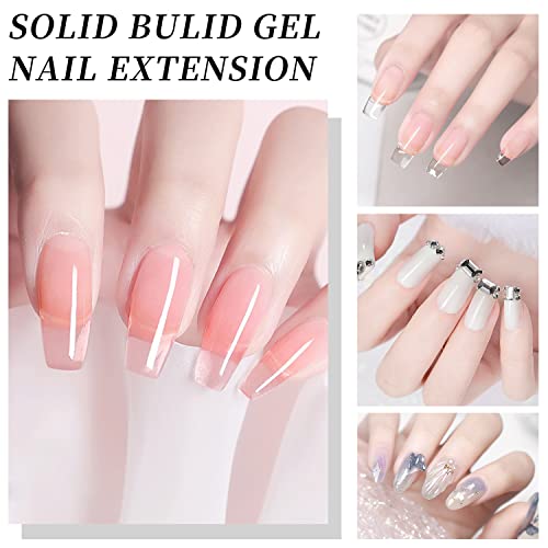 Clear Nail Builder Gel 15ml Non-Stick 3D Sculpting Hard Gel for Nail Extensions DIY