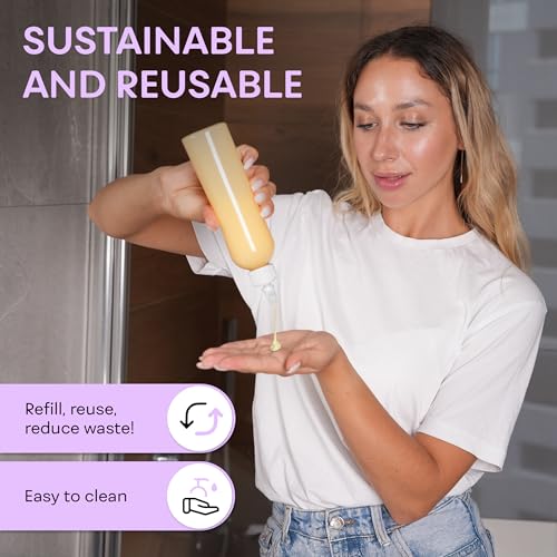 8 oz Clear Squeeze Bottles with Twist Cap (Pack of 3)