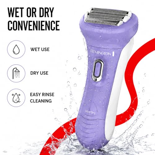 Purple Electric Shaver for Women - 4-Blade Wet & Dry Razor, Hypoallergenic, Rechargeable