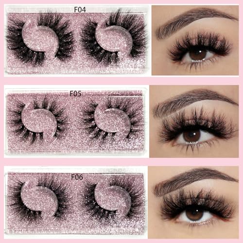 Ellazzle 18 Pairs Wispy 3D Faux Mink Eyelashes - 9 Pack
