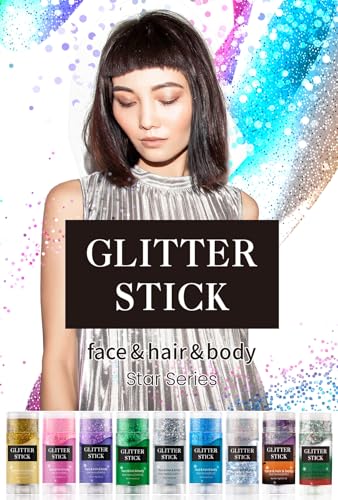 Body Glitter Stick - Waterproof Face & Hair Gel Makeup