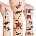 24 Ice Hockey Temporary Tattoos - Waterproof Party Favors