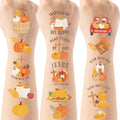 Fall Temporary Tattoos - 200+ Bible Tattoo Stickers for Birthday Party Decorations, Fall Harvest Thanksgiving Party Favors Supplies(6 Sheets)