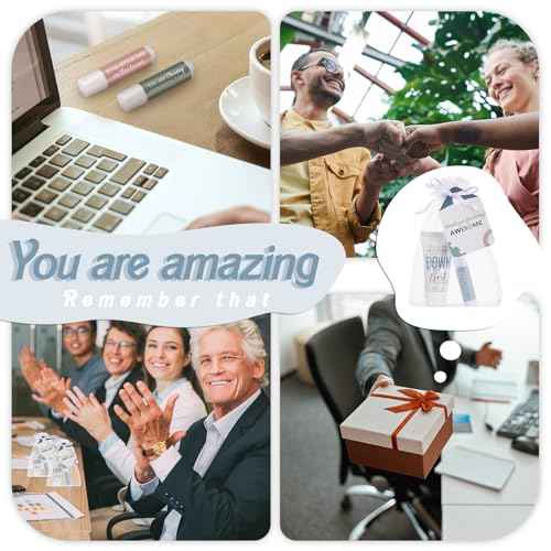 40 Sets Christmas Employee Appreciation Gifts Bulk 2025 Lip Balm and Hand Cream Set Inspirational Hand Lotion Thank You Gift for Coworker Staff Office Teacher Nurse Christmas Stocking Stuffer