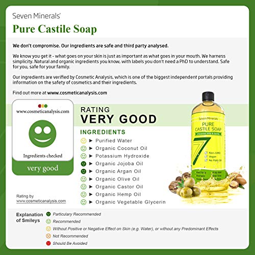 Seven Minerals EWG Verified Unscented Castile Soap & Sweet Orange Castile Soap