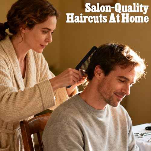 SALONSILK 13PCS Hair Cutting Shaving Brush and Comb Set, Professional Barber Combs for Hair Stylist, Premium Grade Barber Brush Neck Duster, Fading Comb Barber Clipper Comb