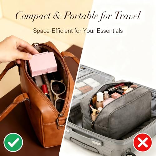 Magnetic Empty Makeup Palette 2 Pack with Mirror & Brushes