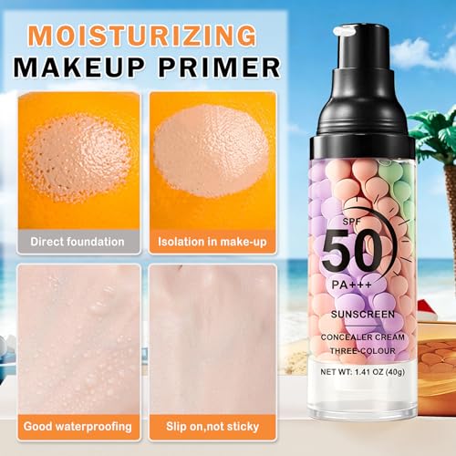 3-in-1 Color Correcting Primer SPF 50 with Sponge