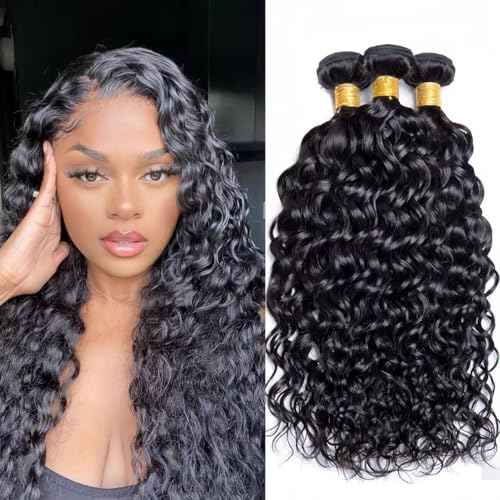 Burmese Water Wave Bundles 10A Burmese Curly bundles 16 18 20 Inch 100% Unprocessed Deep Human Hair 3 Bundles Water Wave Hair Extensions kinky Curly Weft Natural Color for Black Women