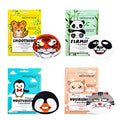 Animal Spa Mask, Character Masks Sheet- Penguin, Panda, Tiger, Cat -Nourishing Moisturizing Effects For All Skin Types- Birthday Party Gift for her, Girls Night, Spa Night, Beauty Gift (4pack)