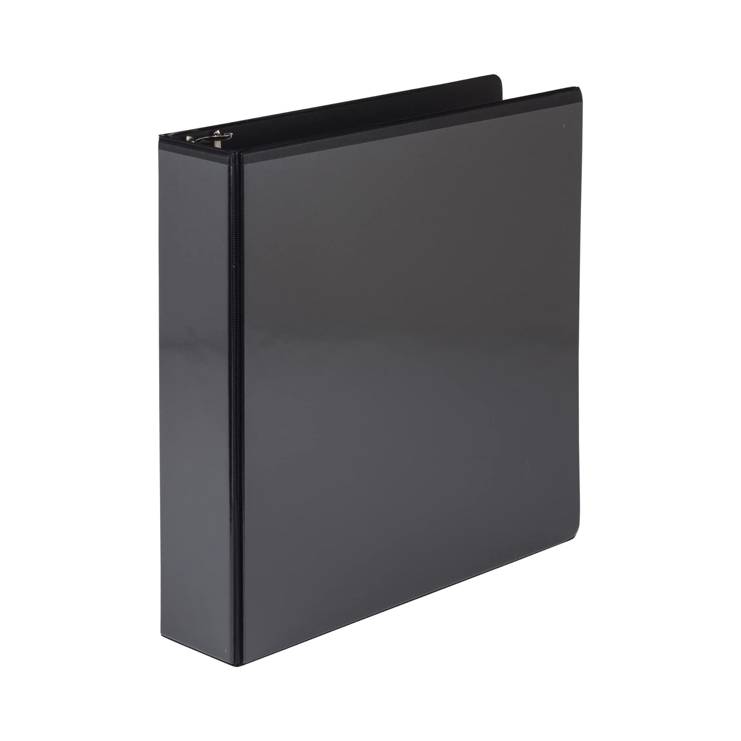 Samsill Economy 2 Inch 3 Ring Binder, Made in The USA, Round Ring Binder, Customizable Clear View Cover, Black, (18560)