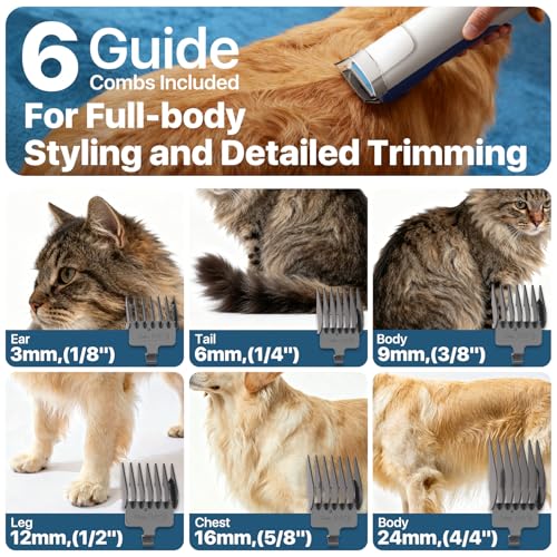 Buenkee Dog Grooming Vacuum Kit with Clippers & Brush - 2L