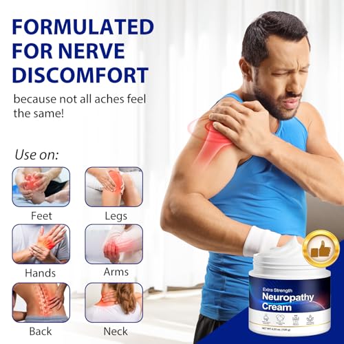 ISUNRISE Neuropathy Relief Cream - Fast Absorbing, Non-Greasy Gel for Feet, Hands, Legs - 4.23 oz