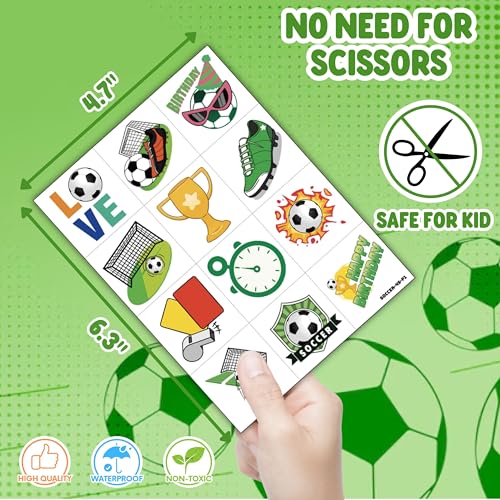 Soccer Party Favors Bundle - 24 Punch Balloons & 48 Tattoos