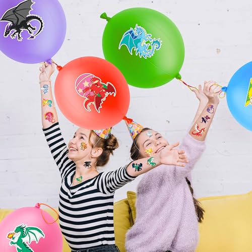 Dragon Party Favors Set - 48 Tattoos & 24 Punch Balloons