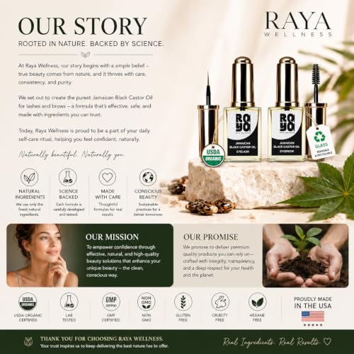 Jamaican Black Castor Oil for Lashes & Brows - USDA Organic, 10ml Twin Pack