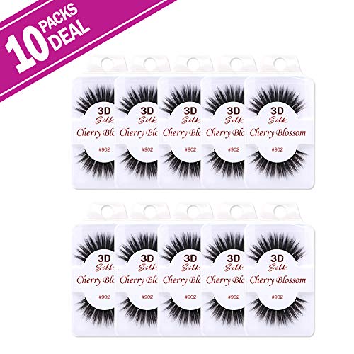 Cherry Blossom 3D Silk Eyelashes #902 - Wispy Voluminous False Lashes