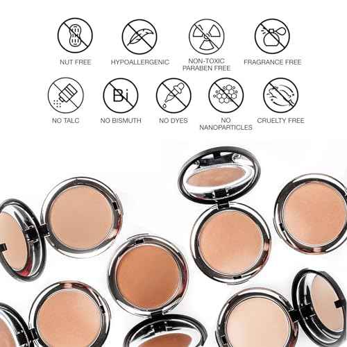 Bellapierre Compact Mineral Foundation SPF 15 ? Pressed Powder Foundation, Concealer, Finishing & Setting Powder, On-the-Go Compact, Lightweight, Talc-Free, Non-Toxic ? 0.35 oz - Nutmeg