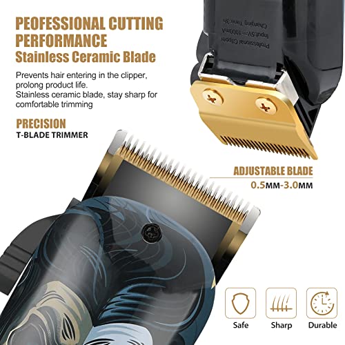 BESTBOMG Professional Hair Clippers & Trimmer Set - Yellow