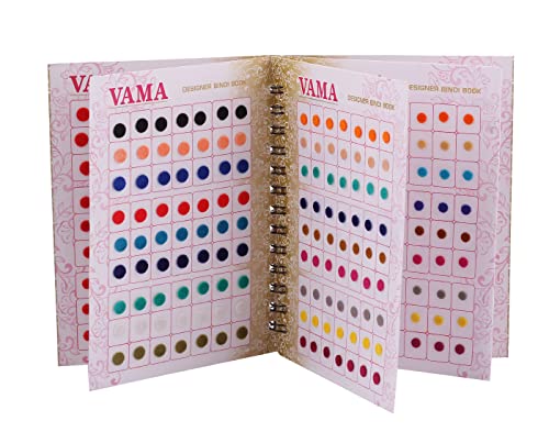 VAMA Multicolor Bindi Booklet - 504 Self-Adhesive Bindis for Women