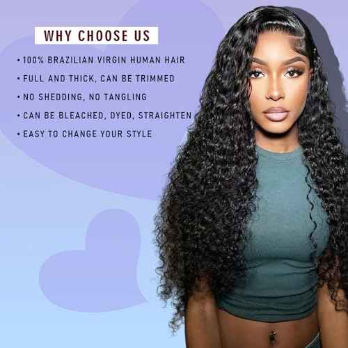 Water Wave Bundles Human Hair 10A Brazilian Unprocessed Virgin Human Hair Curly Human Hair Bundles Wet and Wavy Hair 14 16 18 Inch Double Weft Thick and Full Natural Black