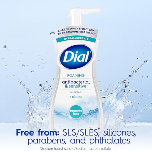 Dial Fragrance-Free Antibacterial Foaming Hand Soap Refill Pack of 4 - 30 oz