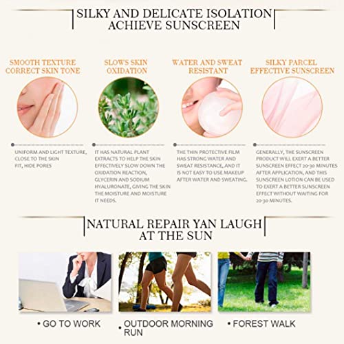DISAAR BEAUTY Sunscreen SPF 50 PA+++ SPF 50+ Foundation Face Cream Body Skin Protection Anti-Aging Oil Control Moisturizing Care Removes Peeling 40g / 1.41oz