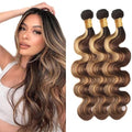 Honey Blonde Body Wave Human Hair Bundles - 300g, 16-20 Inch