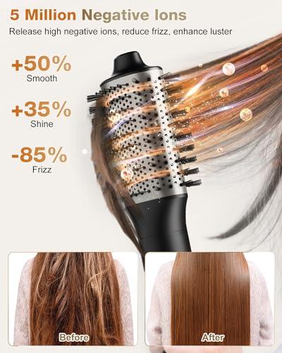 7MAGIC 6-in-1 Multi Hair Styler Dryer Brush - Fast Drying & Curling