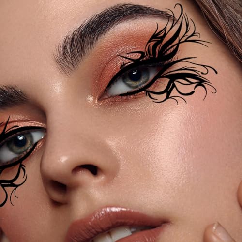 20 Pairs Halloween Eye Tattoo Stickers - Eyeliner Decals